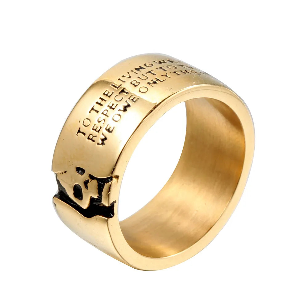 Casual Geometric Stainless Steel Handmade None 18K Gold Plated Men'S Rings