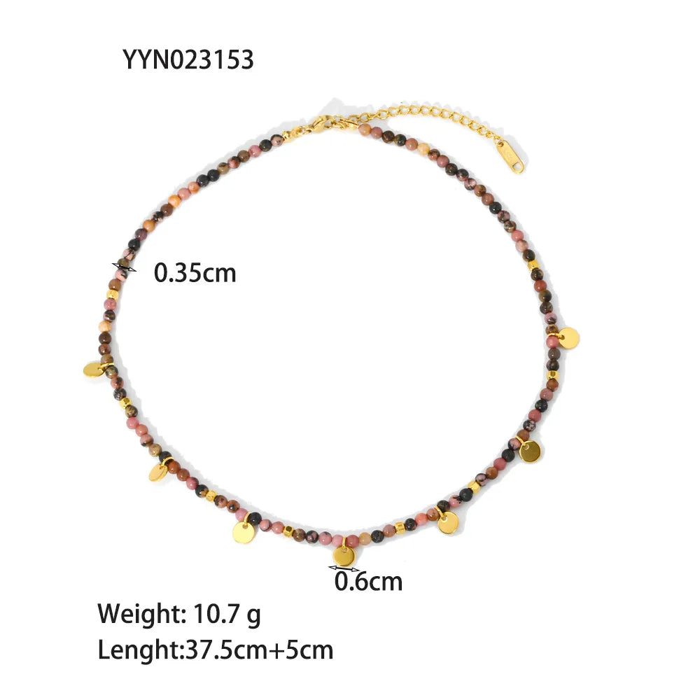 201 Stainless Steel 18K Gold Plated Casual Plating Geometric Bracelets Necklace