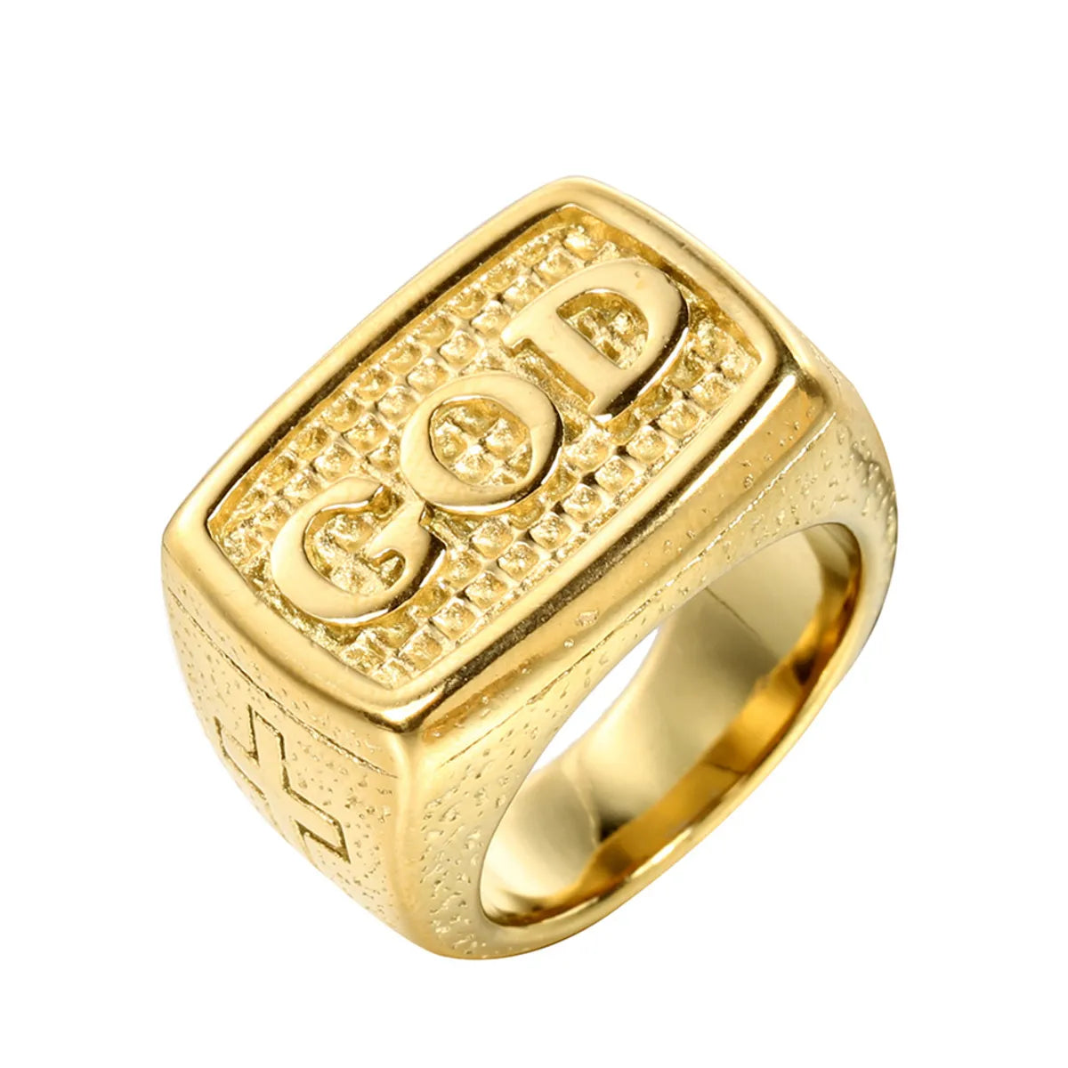 Casual Geometric Stainless Steel Polishing None 18K Gold Plated Rhodium Plated Men'S Rings