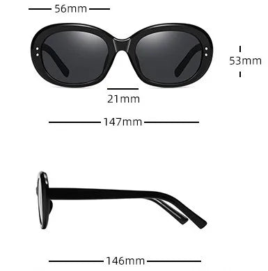 Casual Geometric Tac Oval Frame Full Frame Women'S Sunglasses