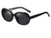 Casual Geometric Tac Oval Frame Full Frame Women'S Sunglasses