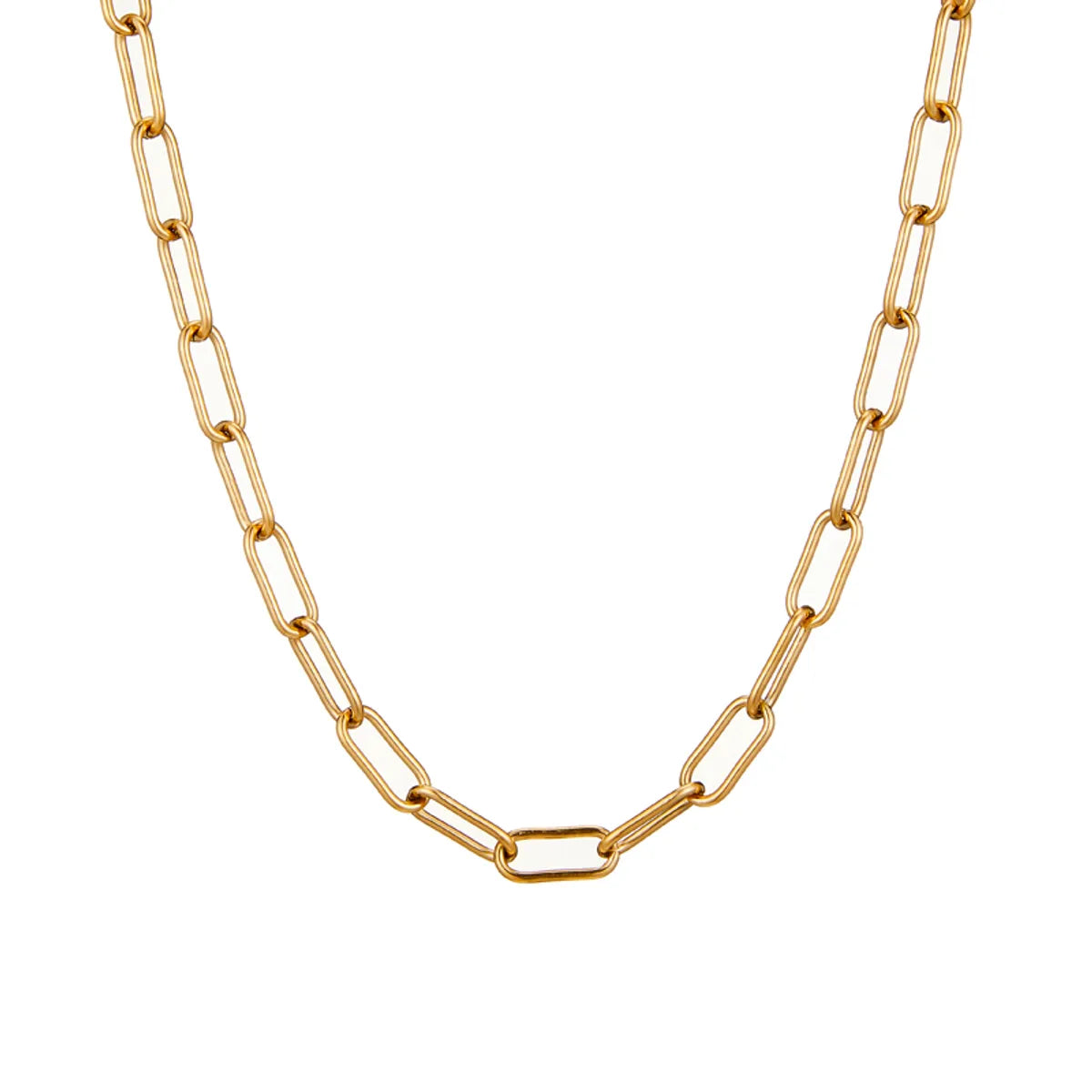 Casual Geometric Titanium Steel Plating 18k Gold Plated Choker