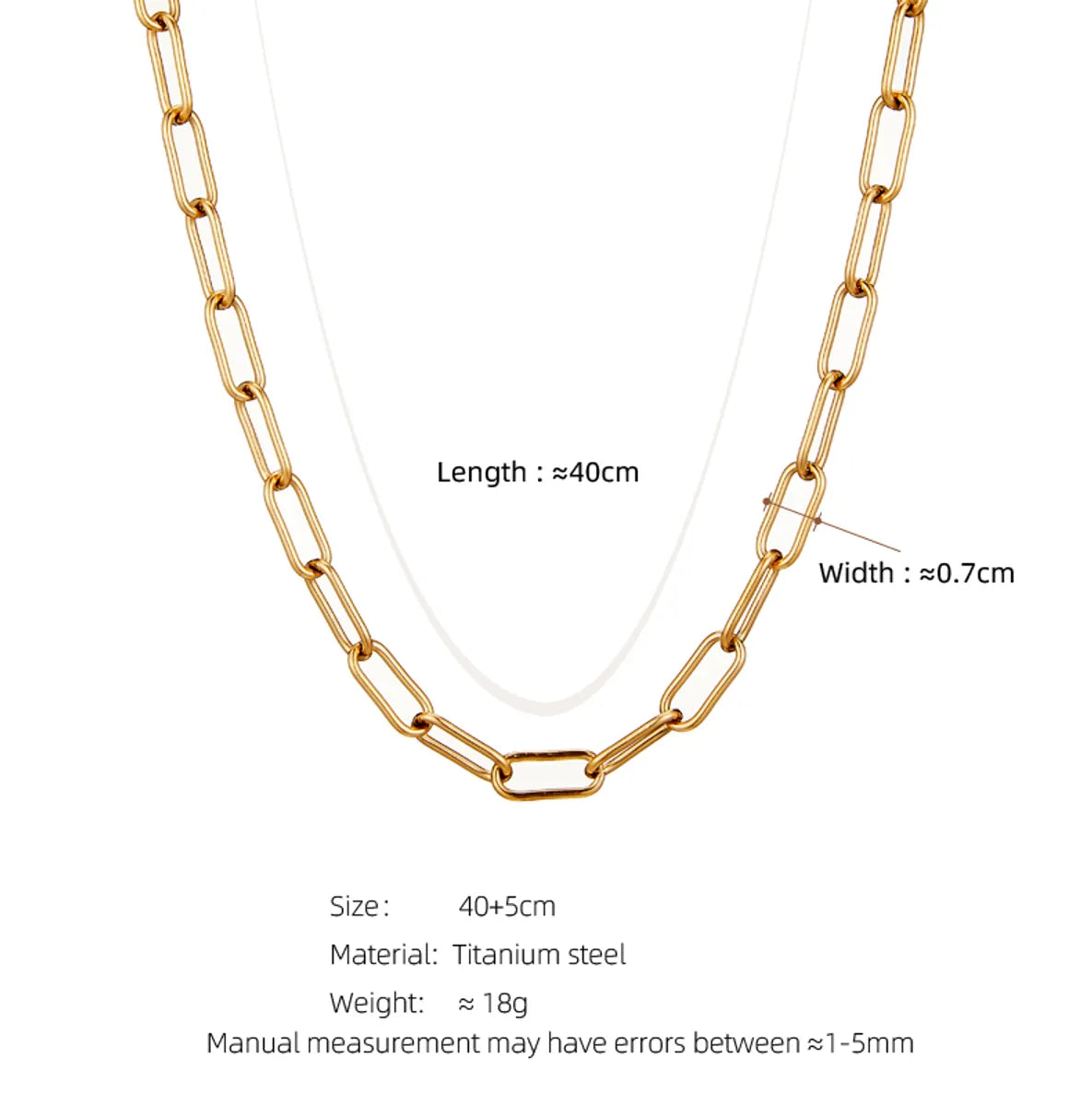 Casual Geometric Titanium Steel Plating 18k Gold Plated Choker