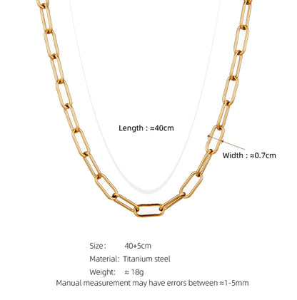 Casual Geometric Titanium Steel Plating 18k Gold Plated Choker