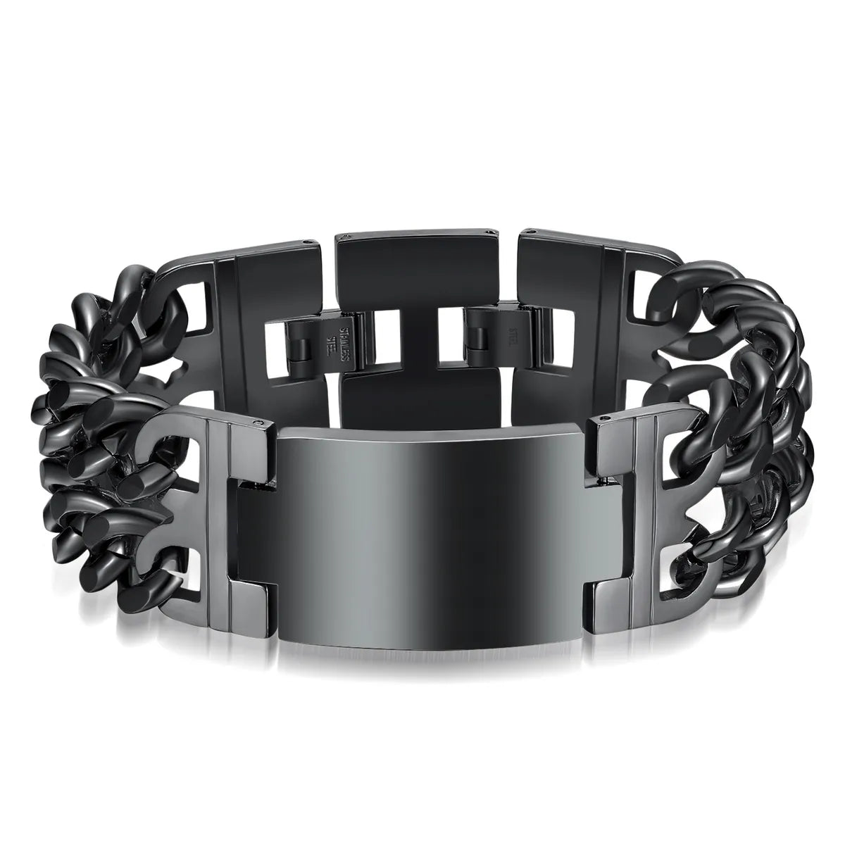 Casual Geometric Titanium Steel Plating Bracelets