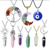 Casual Geometric Tree Eye Crystal Metal Wholesale Pendant Necklace