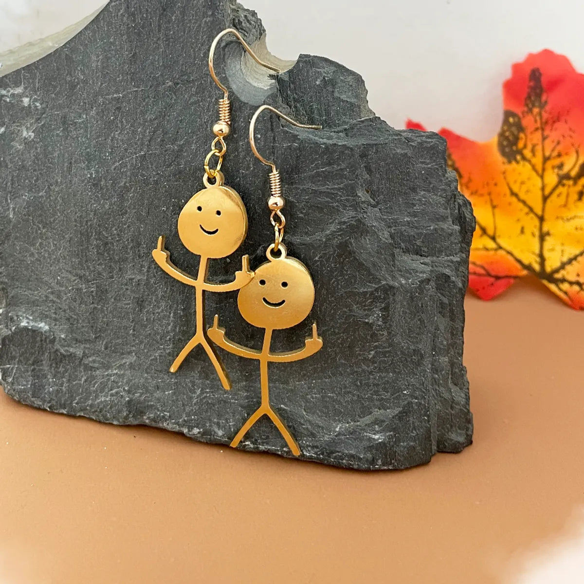 Casual Gingerbread Stainless Steel Earrings Stainless Steel Earrings