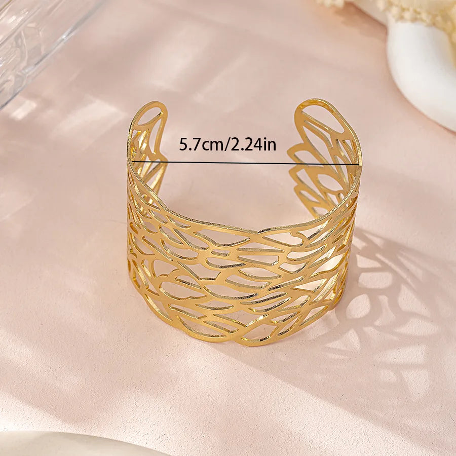 Casual Glam Exaggerated Solid Color Iron Wholesale Bangle