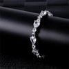 Copper Rhodium Plated Casual Glam Inlay Square Water Droplets Zircon Bracelets