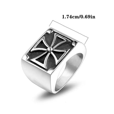 Casual Gothic Punk Four Leaf Clover 304 Stainless Steel Polishing Men'S Rings