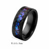 Casual Handmade Color Block Titanium Steel Black Plated Unisex Rings