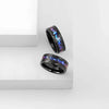 Casual Handmade Color Block Titanium Steel Black Plated Unisex Rings