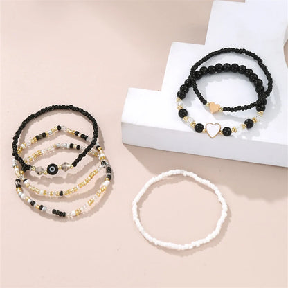 Casual Heart Shape Eye Seed Bead Wholesale Bracelets