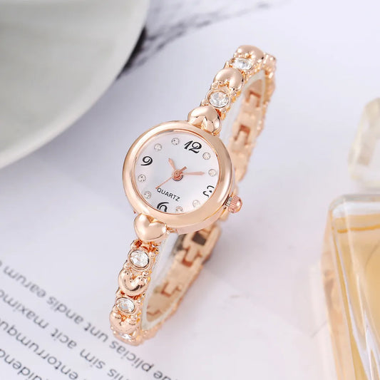 Casual Heart Shape Jewelry Buckle Quartz Women'S Watches