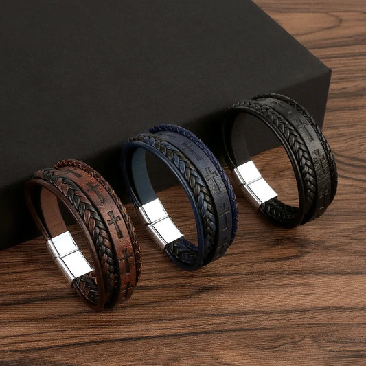 Casual Hip-hop Cross Alloy Men's Bangle