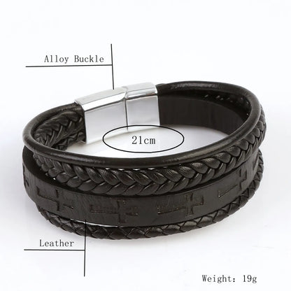 Casual Hip-hop Cross Alloy Men's Bangle