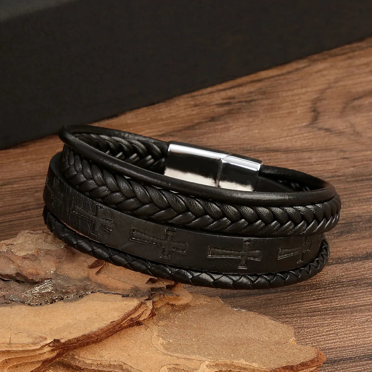 Casual Hip-hop Cross Alloy Men's Bangle