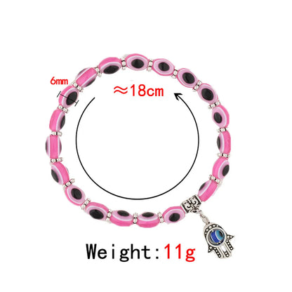 Casual Hip-Hop Devil's Eye Alloy Plastic Plating Unisex Bracelets