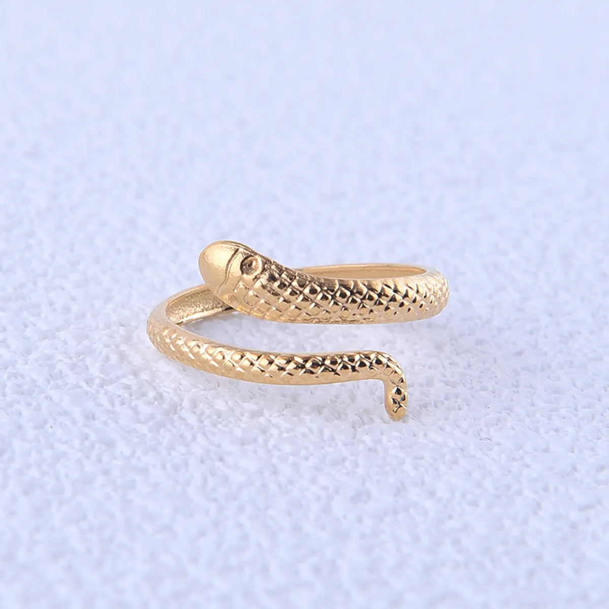 Casual Hip-hop Modern Style Snake Stainless Steel Plating 18k Gold Plated Open Rings