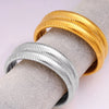 Casual Hip-Hop Oversized Circle Solid Color 304 Stainless Steel 18K Gold Plated Bangle In Bulk
