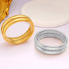 Casual Hip-Hop Oversized Circle Solid Color 304 Stainless Steel 18K Gold Plated Bangle In Bulk