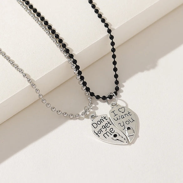 Casual Hip-Hop Retro Heart Shape Alloy Wholesale Pendant Necklace