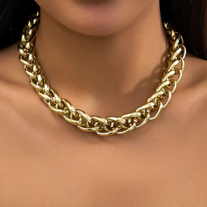 Casual Hip-Hop Solid Color Aluminum Wholesale Necklace