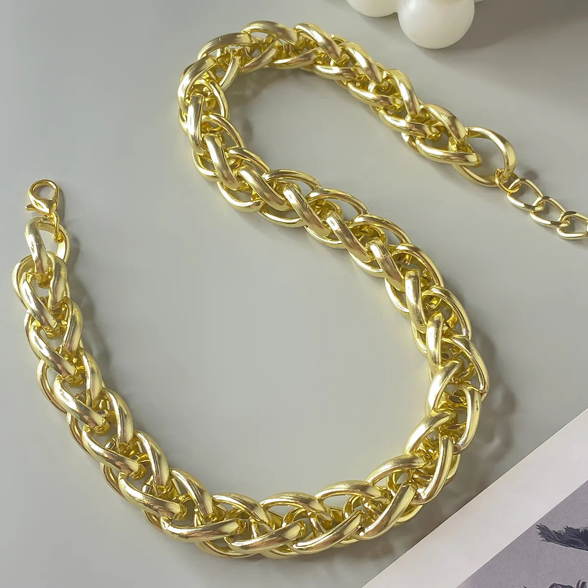 Casual Hip-Hop Solid Color Aluminum Wholesale Necklace