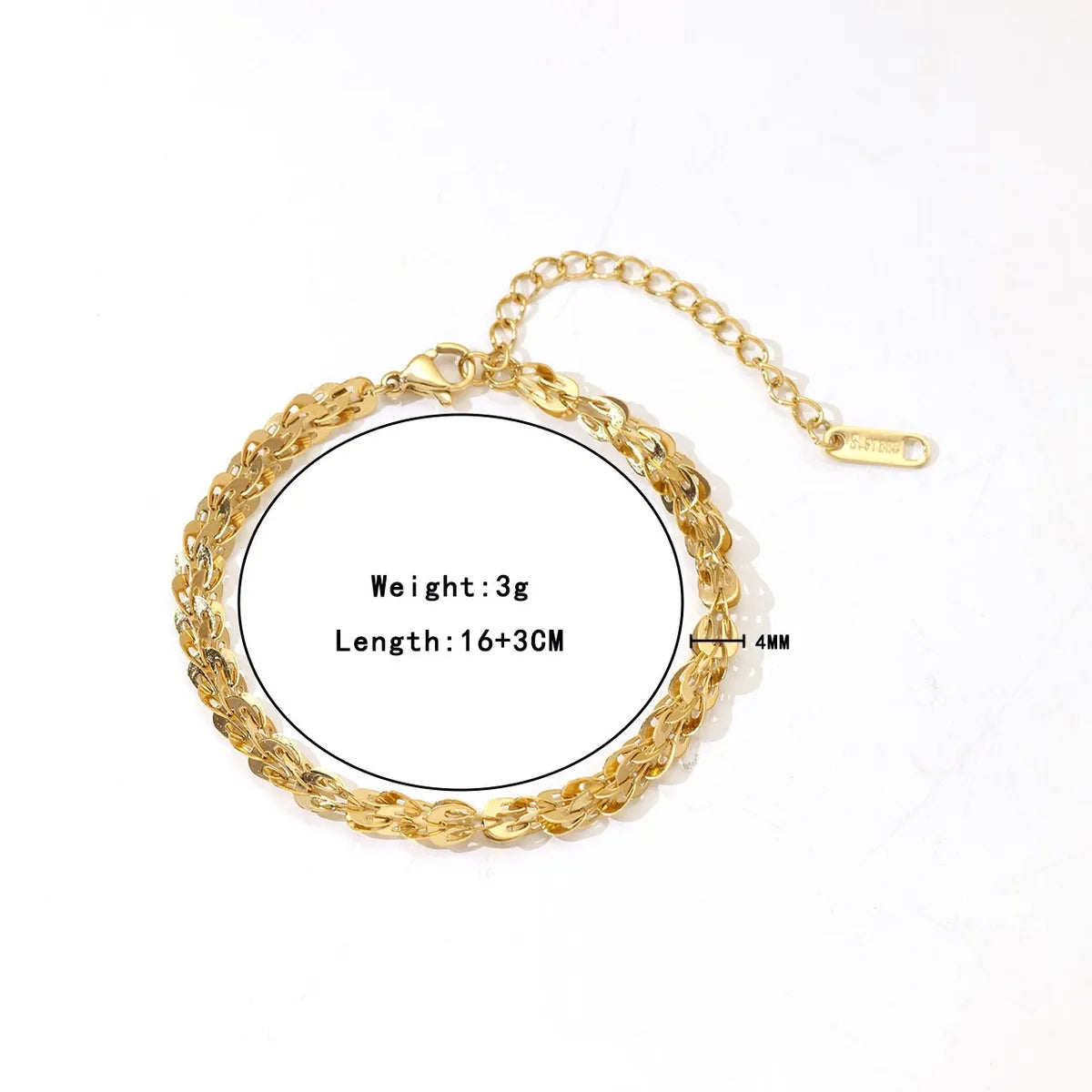 Wholesale Jewelry Casual Hip-Hop Solid Color 304 Stainless Steel White Gold Plated Gold Plated Plating Bracelets Necklace