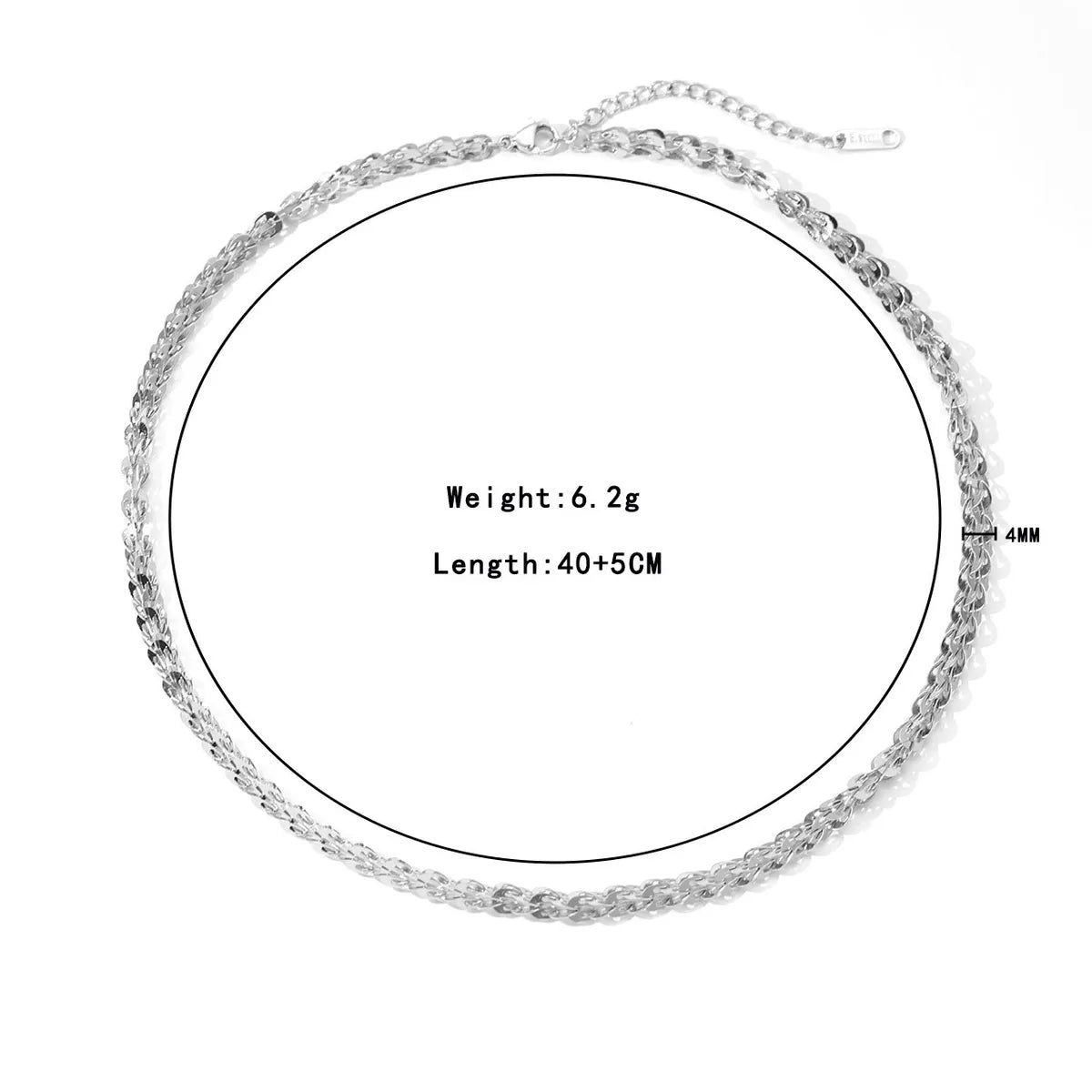 Wholesale Jewelry Casual Hip-Hop Solid Color 304 Stainless Steel White Gold Plated Gold Plated Plating Bracelets Necklace