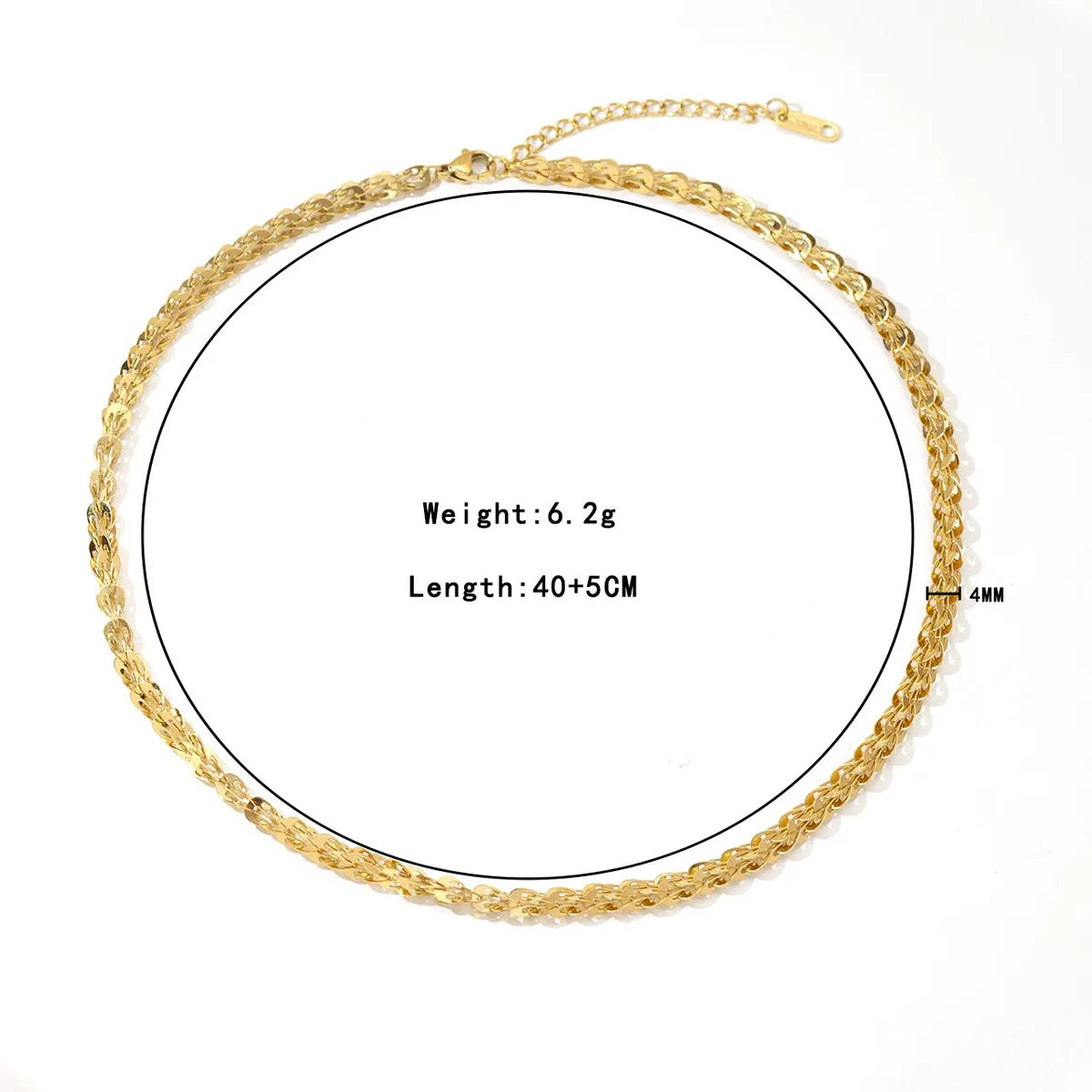 Wholesale Jewelry Casual Hip-Hop Solid Color 304 Stainless Steel White Gold Plated Gold Plated Plating Bracelets Necklace