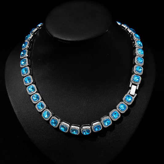 Casual Hip-Hop Solid Color Zircon Alloy Zinc Alloy Wholesale Choker