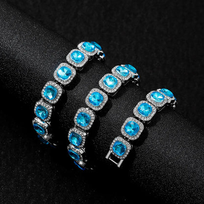 Casual Hip-Hop Solid Color Zircon Alloy Zinc Alloy Wholesale Choker