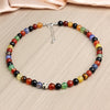 Casual Hip-Hop Vacation Round Alloy Natural Stone Necklace In Bulk