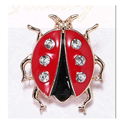 Casual Insect Alloy Plating Inlay Rhinestones Unisex Brooches