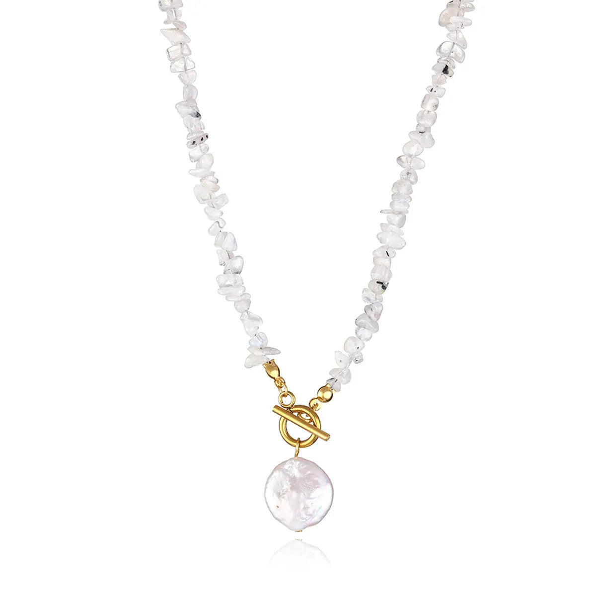 Casual Irregular Freshwater Pearl Gravel Pendant Necklace In Bulk