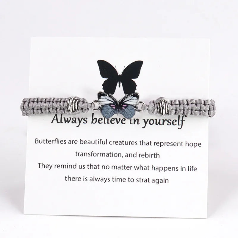 Casual Lady Butterfly Stainless Steel Rope Women'S Bracelets