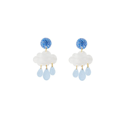 Casual Lady Clouds Water Droplets Arylic Women's Drop Earrings