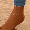 Casual Lady Vacation Square Water Droplets Copper Plating Inlay Zircon 18k Gold Plated Women'S Anklet