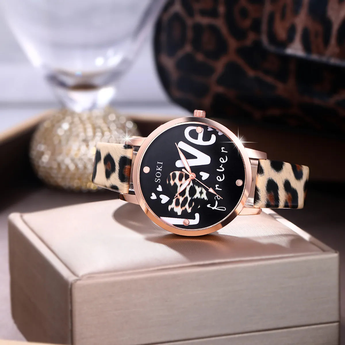 Casual Leopard Buckle Quartz Women'S Watches