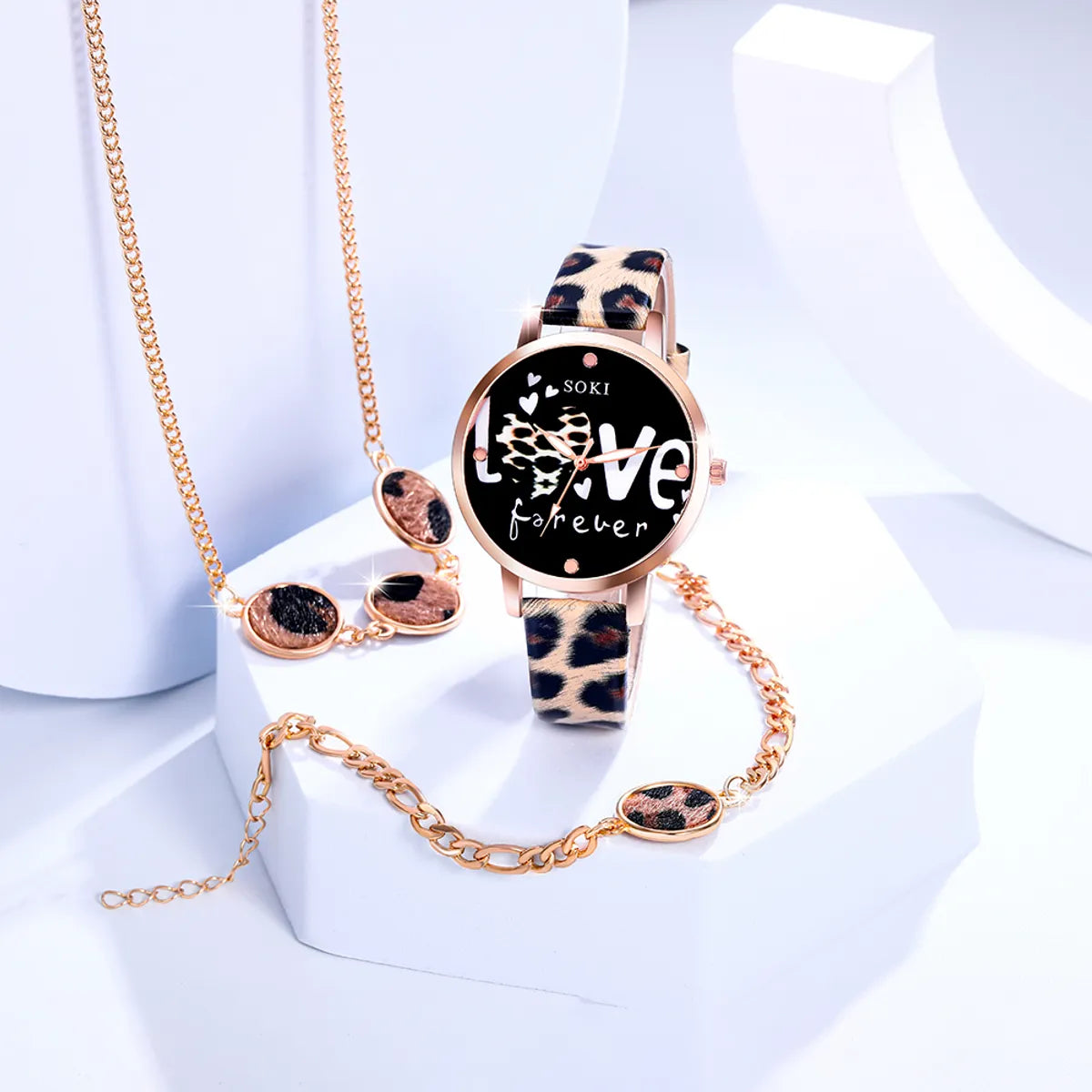 Casual Leopard Buckle Quartz Women'S Watches