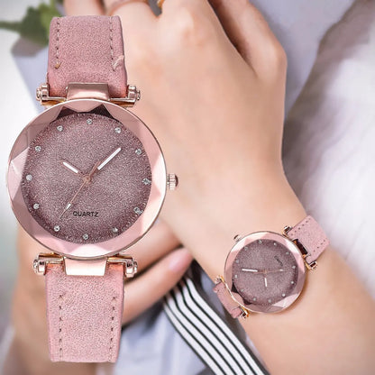 Casual Letter Buckle Quartz Women'S Watches