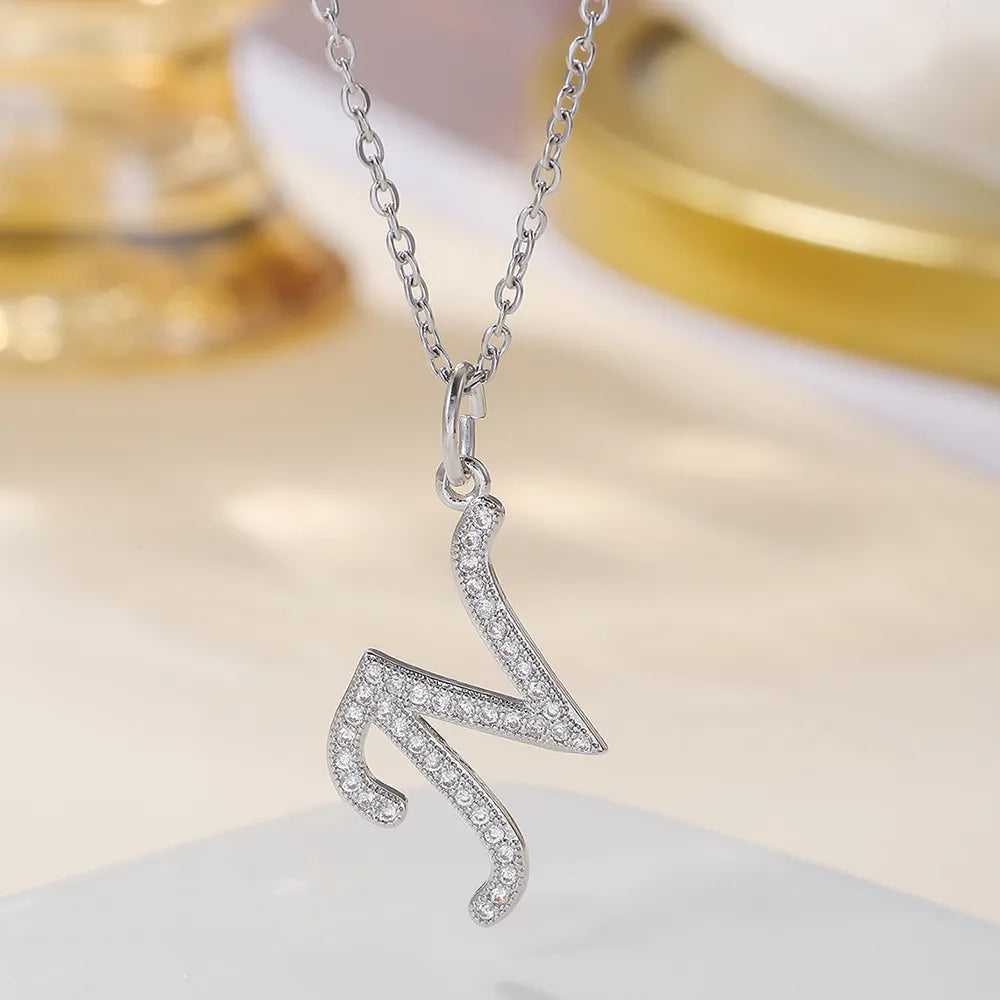 Casual Letter Stainless Steel Copper Plating 18k Gold Plated Pendant Necklace