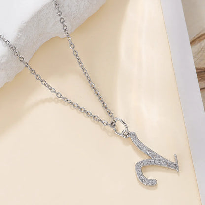 Casual Letter Stainless Steel Copper Plating 18k Gold Plated Pendant Necklace