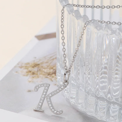 Casual Letter Stainless Steel Copper Plating 18k Gold Plated Pendant Necklace