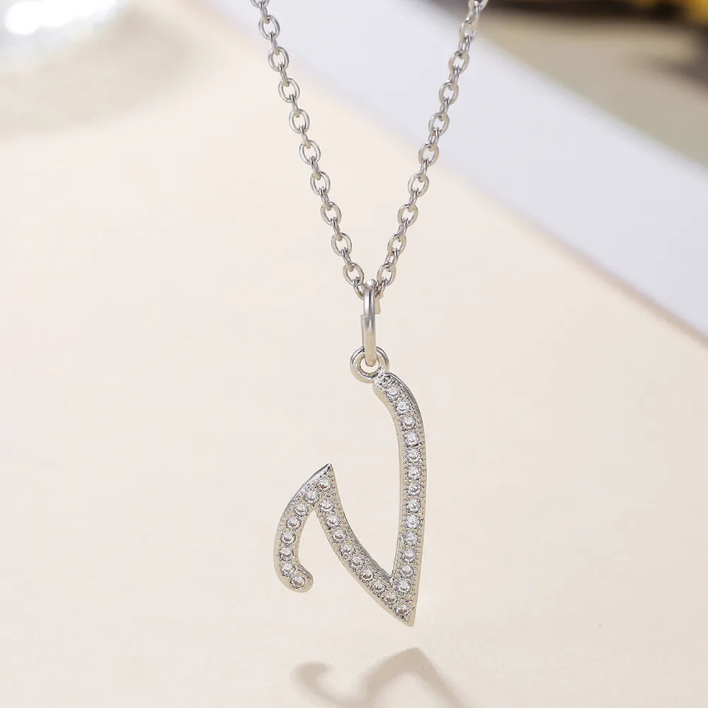 Casual Letter Stainless Steel Copper Plating 18k Gold Plated Pendant Necklace