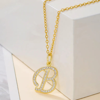 Casual Letter Stainless Steel Copper Plating 18k Gold Plated Pendant Necklace