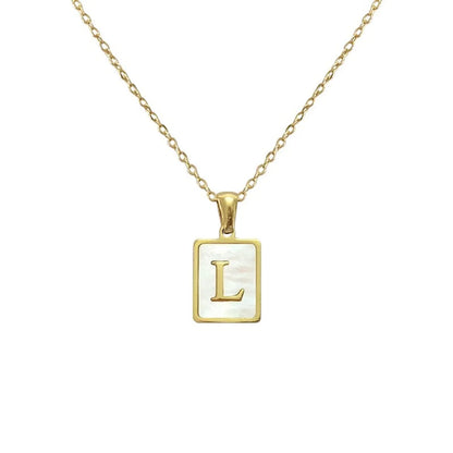 Casual Letter Titanium Steel Metal Pendant Necklace