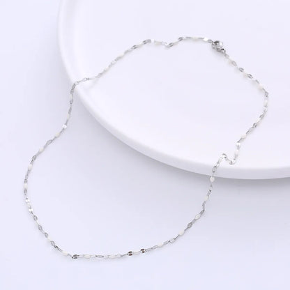 Casual Lips Stainless Steel Epoxy Chain Choker 1 Piece