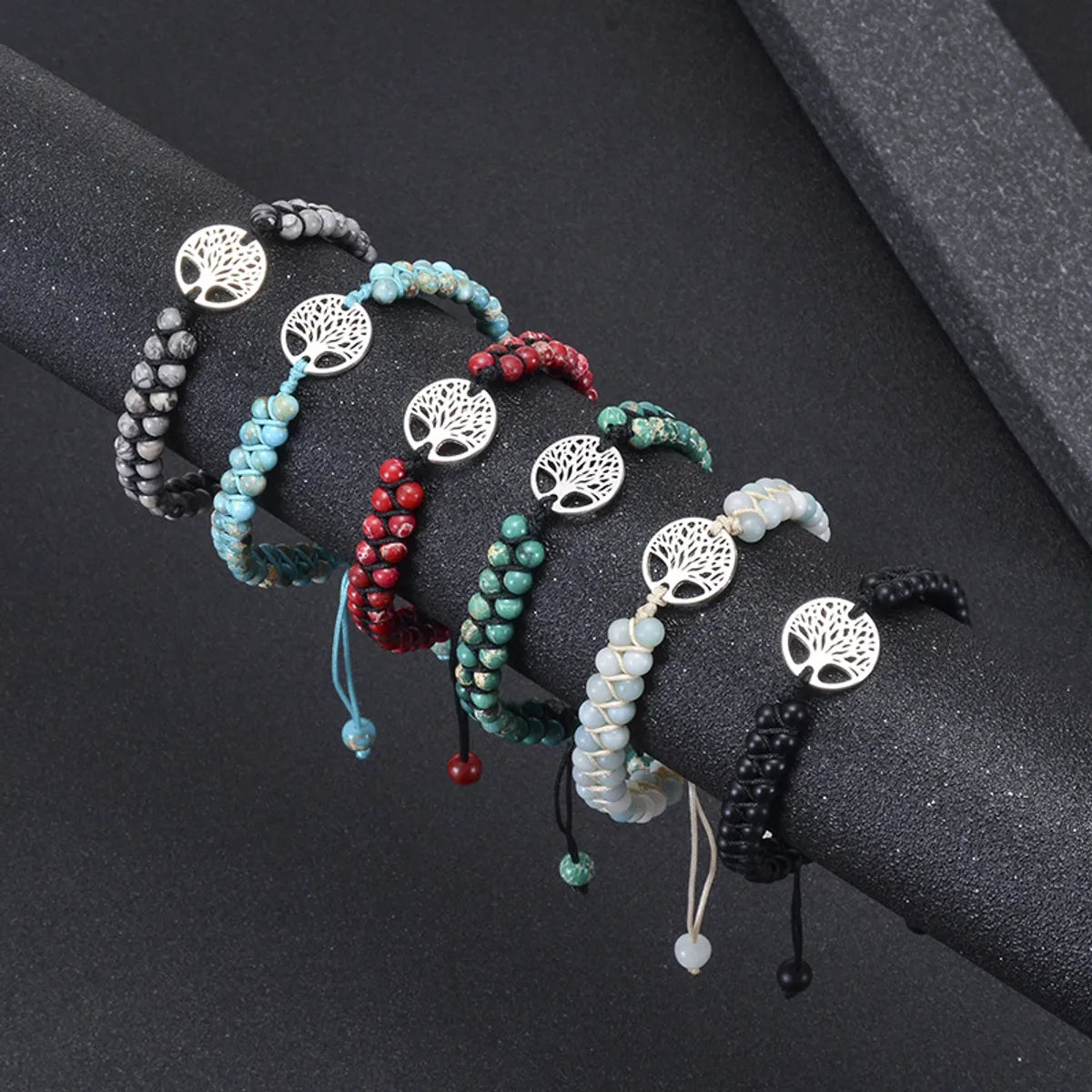 Casual Lucky Tree Natural Stone Bracelets